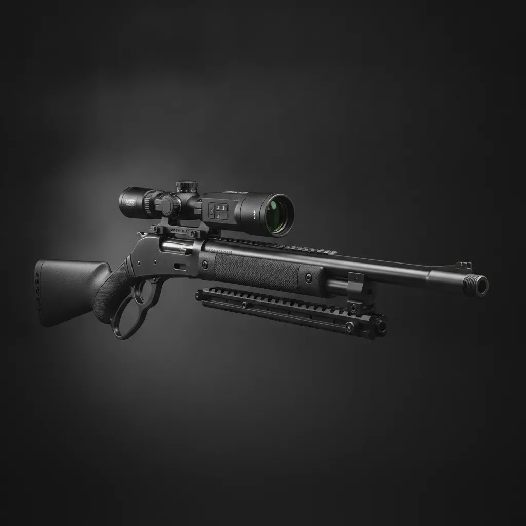 Modernized lever-action rifle fitted with thermal optic and ARCA rail for night hunting